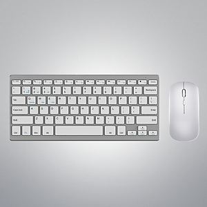 Bàn phím không dây mini W201S - đa kết nối bluetooth 5.0 + 3.0 + Usb wireless 2.4G cho máy tính laptop smartphone hàng nhập khẩu