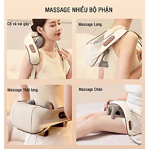 Máy Massage Cổ Vai Gáy Hồng Ngoại 6D YM-K18, Đai Mát Xa Toàn Thân Hỗ Trợ Thư Giãn - Giao Màu Ngẫu Nhiên - HÀNG CHÍNH HÃNG MINIIN