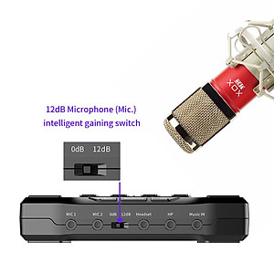 XOX BD2 - Sound Card Bluetooth, 48V Hát Karaoke Online, Livestream, Podcast Và Phòng Thu - Hàng Chính Hãng