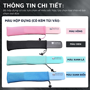 Bộ thìa (muỗng) đũa cơm trưa văn phòng inox 304 DandiHome cao cấp, tiện lợi, vệ sinh