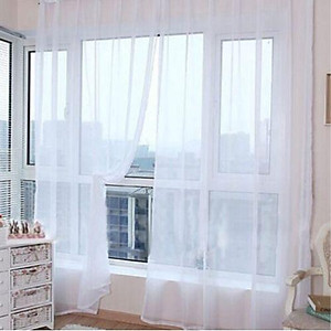 Rèm Voan Trắng Tinh Khiết, Loại 1, Vải Treo Tường Trang Trí Decor Phòng Ngủ
