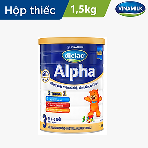 Sữa Bột Vinamilk Dielac Alpha Step 3 Hộp Thiếc (1500g)
