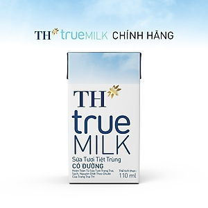 Thùng 48 hộp sữa tươi tiệt trùng TH True Milk  có đường 110ml