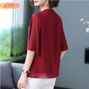 Đồ bộ nữ trung niên đồ bộ cho mẹ mặc nhà ống rộng, áo thêu hoa, vải voan mịn mát, có size lớn