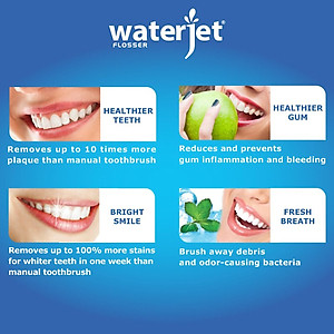 Set 2 đầu bàn chải tiêu chuẩn/mini thay thế bàn chải sóng âm WaterJet Sonic Toothbrush