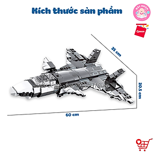 Đồ Chơi Xếp Hình Lắp Ráp Qman 42201 - Máy Bay Chiến Đấu (523 mảnh ghép) - Dành Cho Bé Trai Từ 6 Tuổi