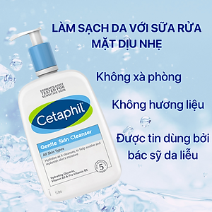 Sữa Rửa Mặt Dịu Nhẹ Cho Da Nhạy Cảm Cetaphil Gentle Skin Cleanser 1000ml