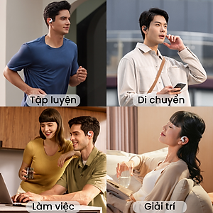 [MỞ BÁN] Tai Nghe Không Nhét Tai Bluetooth True Wireless Earbuds Shokz OpenFit Air T511- Hàng Chính Hãng