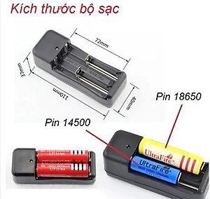 Bộ Sạc Pin đôi 16850 3,7V Đa Năng 2 Pin - Hàng chính hãng 