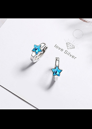 Bông tai khoen ngôi sao xanh xinh xắn BHBT285