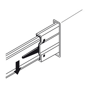 Ray trượt, ray bi 3 tầng giảm chấn Hafele 450mm - 494.02.064