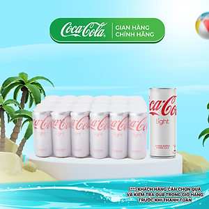 Lốc 24 Lon Nước Giải Khát Không Đường Coca-Cola Light Lon 320ml/Lon Coca-Cola Official Store Sale 25.10_TK