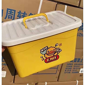 Khăn Giấy Ướt Vịt Vàng 10 Gói Kèm Thùng Nhựa Tiện Dụng Siêu Đáng Yêu