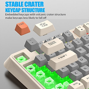 Bàn Phím Led Rainbow Gaming Giả cơ K82 có núm chỉnh âm lượng cho máy tính , laptop hàng nhập khẩu