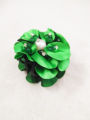 Kẹp tóc hoa đính pha lê ngọc