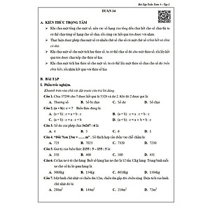 Sách - Combo Bài Tập Tuần và Đề Kiểm Tra lớp 4 - Môn Toán và Tiếng Việt học kì 1 (4 cuốn)