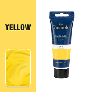 Màu Acrylic Tuýp 75ml Đủ Màu Finenolo Cao Cấp Deli - Tô Đất Sét, Đất Nặn Tự Khô, Vẽ Túi Vải Tote, Quần Áo DIY, Giày, Tranh Tường, Đa Chất Liệu, Tươi Sáng, Nhanh Khô - EC75