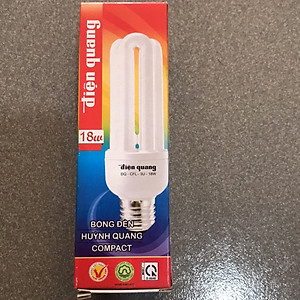 Đèn Compact Điện Quang ĐQ-CFL-3U-T4-18W-DL-E27