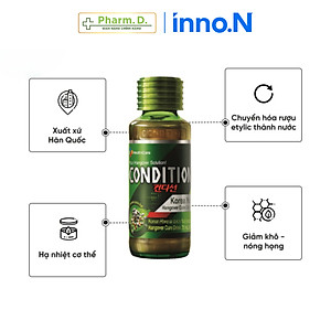 Nước Giải Rượu CONDITION inno.N Hỗ Trợ Giải Rượu Bia Hiệu Quả, Giúp Giải Độc Và Bảo Vệ Gan (75ml x 1 chai, 10 chai)