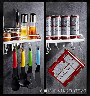 Kệ Đựng Gia Vị Nhà Bếp Tiện Lợi, Giá Treo Dụng Cụ Nhà Bếp Gắn Tường, Kệ Đựng Đồ Nhà Tắm Đa Năng, Tiện Dụng, Không Cần Khoan – MH3112