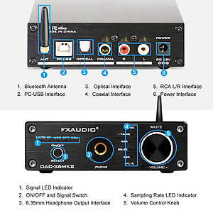 FX AUDIO DAC X6 MKII 2020 - BẢN NÂNG CẤP HOÀN HẢO CỦA DAC X6 Hàng Chính Hãng 