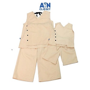 Bộ quần áo lửng bé gái Kem xước - AICDBGVWXWA4 - AIN Closet