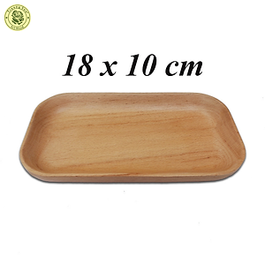 Khay Gỗ Hình Chữ Nhật Có Chân Đế Dài 18 Cm TL71 - Đồ Gỗ Nhà Bếp Thương Hiệu Trường Sơn
