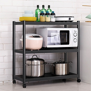 Kệ để lò vi sóng đa năng Inox 304 cao cấp Vando chính hãng kệ để đồ lò nướng chắc chắn, sơn tĩnh điện chống bong tróc, kệ nhà bếp siêu chịu lực 300kg