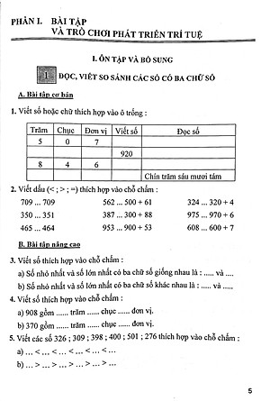 Bài Tập Và Trò Chơi Phát Triển Trí Tuệ Toán 3 (Biên Soạn Theo Chương Trình Giáo Dục Phổ Thông Mới)
