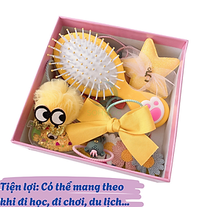 Túi Hộp Kéo 28 Chi Tiết Kẹp Tóc Dây Cột Tóc Làm Quà Tặng Dễ Thương Phụ Kiện Tóc Cho Nữ Và Bé Gái