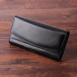 Bao da đựng điện thoại đeo ngang hông dùng được cho điện thoại từ 5inch dến 6,3 inch  , trên 6.7 inch - hàng nhập khẩu