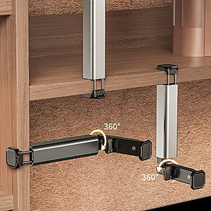 Kẹp Điện Thoại Gấp Gọn Mini Đa Năng RiBi - Giá Đỡ Kẹp Bàn Xoay 360° Tiện Lợi Du Lịch - Hàng Chính Hãng
