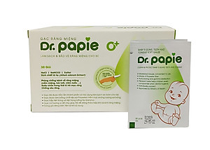 Gạc Rơ Lưỡi Dr Papie Vệ Sinh Răng Miệng Cho Bé , Gạc Răng Miệng Dr Papie Làm Sạch Răng Miệng Cho Bé Hộp 30 Miếng