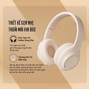 Tai Nghe Bluetooth Chụp Tai , Headphone Không Dây Bluetooth Có Mic Đàm Thoại Tiện Lợi, Có Thể Gấp Gọn , Pin Cực Khỏe Bluetooth 5.3 Cao Cấp Besti - Hàng Chính Hãng