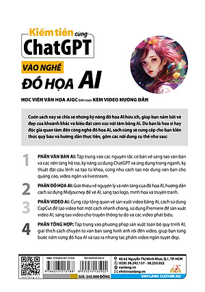 Bộ 3 Cuốn Sách Kiếm Tiền Cùng ChatGPT - Đồ Họa AI - Viết Và Sáng Tạo Nội Dung - Vanlangbooks