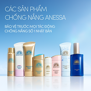 Bộ sữa chống nắng dưỡng da kiềm dầu bảo vệ hoàn hảo SPF50+ PA++++ 60ml và Serum dưỡng da và phục hồi da sau nắng 180ml Anessa
