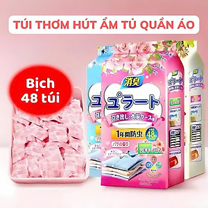 Set 3 Gói 3 Màu Thơm Hút Ẩm Long Não, Chống Ẩm Mốc, Đuổi Côn Trùng Tủ Quần Áo, Tủ Giày (Bịch 48 Túi) - HÀNG CHÍNH HÃNG MINIIN
