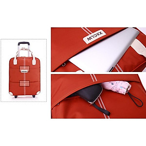 Vali kéo du lịch kèm túi xách thời trang, vali vải dù chống thấm nước