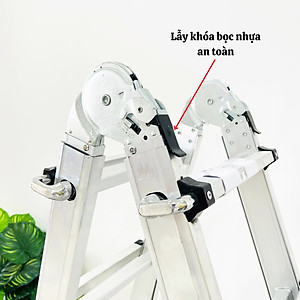 Thang nhôm rút lồng đa năng SUMIKA SKM404 - Chữ A cao nhất 2.0m, chữ I cao nhất 4.0m, tải trọng 300kg