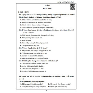 Bài Tập Tuần Tiếng Việt 3 – Tập 1