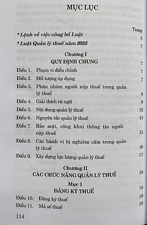 Luật Quản Lý Thuế Năm 2025