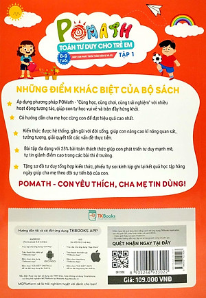Bộ Pomath - Toán Tư Duy Cho Trẻ Em 8 - 9 Tuổi (Tập 1 + 2) (Bộ 2 Tập)