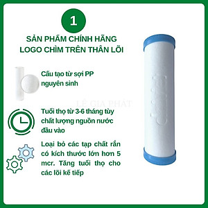 Chính Hãng - Lõi Lọc Nước RO Số 1 Lõi PP 10" 5 Micro Đại Việt