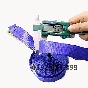 Dây cảo chằng hàng tăng đơ bản 25mm, Có Móc J, dài 1m-8m, tải trọng 1 tấn, chất liệu Polyeter cường lực