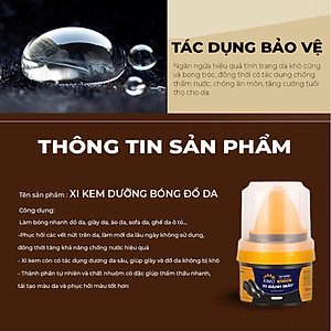 Xi Đánh Bóng Giày Da Làm Bóng Nhanh Đồ Da, Xi Kem Dưỡng Da Có Đầu Mút Hỗ Trợ MÀU ĐEN 1 HỘP