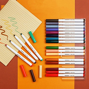 Hộp 20 Bút Lông Màu Pastel Rửa Được Washable Fiber Pen - Colokit SWM-C008
