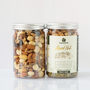Hạt dinh dưỡng mix 7 loại TANU NUTS , hạt ngũ cốc bà bầu gồm macca, óc chó, hạnh nhân, điều, nho, xoài, việt quất