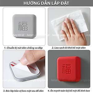 Nút Chống Va Đập Cửa Dán Bảo Vệ Tường Hamart Keo 3M Siêu Dính Silicon Chống Ồn Hiệu Quả