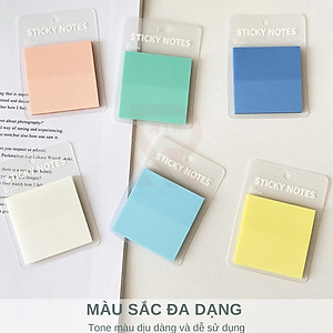 Giấy note trong suốt / giấy ghi nhớ / Giấy ghi chú giấy nhắn TRONG SUỐT cho học sinh, văn phòng - nhiều màu/mẫu