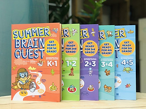 Sách summer brain quest phát triển tư duy iq cho bé - tiếng anh, 5 cuốn ( 5 - 10 tuổi )